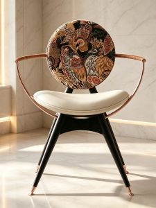 DUOBAOFUXING | Modern Luxury Mid-century Style Roundabout Wooden Dining Chair
