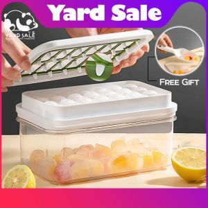 Yard Sale - Silicone Ice Cube Tray Mold Mould Quick Freezer Ice Box Tray With Ice Scraper Frozen Storage Ice Bucket 制冰桶