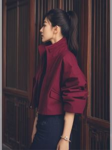 YUFUQING | Elegant Red Short Coat For Women Commute Style Spring 2025 New Korean Version Fashionable Outerwear Lucky Year Design