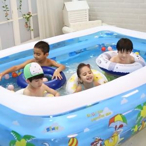 HỒ BƠI cho bé 3 tầng loại 3M 2M6 2m1 và 1m81M5 bể bơi CHO BÉ tặng kèm bơm điện bể bơi phao trẻ em với người lớn Bể Phao Bơi 3 Tầng Cao Cấp 2022 - Đáy chống trượt dày dặn thành cao gấp gọn