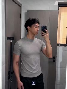 OUMULONG | Quick Dry Mesh Athletic T-shirt Short Sleeve Mens
