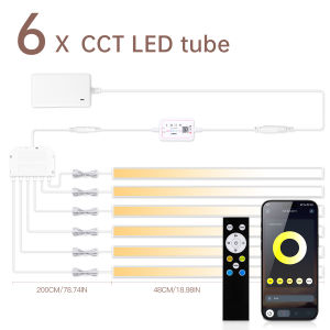 LED Wall Light Tube CCT Adjustable in 6 colorsRemoter/Bluetooth Control Brightness DimmingCeiling Acoustic Panel Decor Lightin