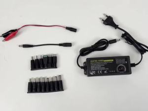 Adjustable Power Supply Variable AC-DC Power Adapter Laboratory 3V-24V-3A with US/EU Plug Female Home Appliance Alligator Clip
