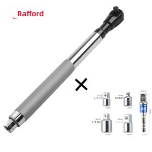 Cờ Lê Bù Trừ Rafford Với Bộ Chuyển Đổi 1/2 Inch Và 4 Bộ Chuyển Đổi Tương Thích Với Lực Tác Động/bánh Răng Bền Bỉ Thích Hợp Cho Các Ứng Dụng Trong Không Gian Chật Hẹp