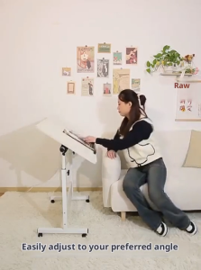 Global Adjustable Height Flip Computer Table Bedside Laptop Desk Mobile Drafting Table Drawing Table Study desk
