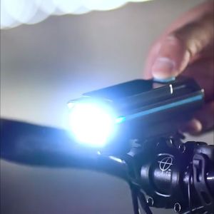 New Solar charging bike night riding light rechargeable strong horn light integrated waterproof riding cycling equipment