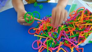 Childrens early education puzzle Baby DIY intelligence stick assembly building block