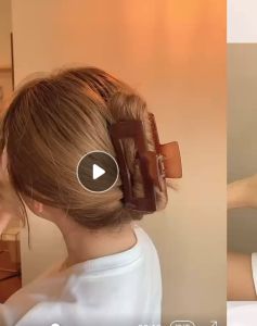 13CM Big Size Jepit Rambut Jelly Elegan Bentuk Kotak Untuk Wanita