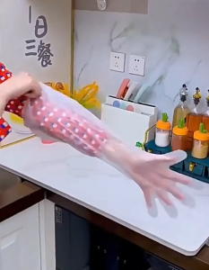 [1 pkt- 10 pieces] Disposable Long Arm Gloves ⚡Lab Food Grade Gloves ⚡Cleaning Gloves / Waterproof Kitchen Long Glove