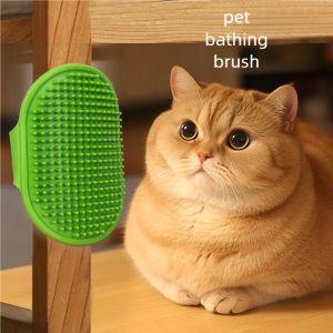 Soft Rubber Dog Brush Comb Cat Bath Brush Rubber Glove Hair Fur Grooming Massage Brush For Dog Cats Pet Bath Supplies