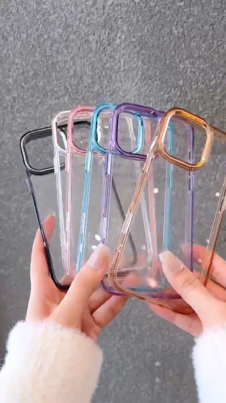 Case iPhone 11 12 13 14 15 16 pro max plus Shockproof Casing iPhone 13 14 15 16 pro max Candy Color
