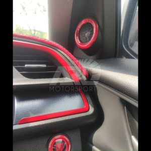 Honda Civic 10th FC FK TBA TEA Side A Pillar Tweeter Speaker Ring Trim Cover Aluminum For Civic 2016-2021 ARL Motorsport Car Accessories