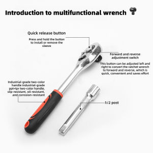 12Pcs 1/4 3/8 1/2 Inch Ratchet Socket Wrench Set Multi-function Spanner Bicycle Motorcycle Car Repairing Tool Set
