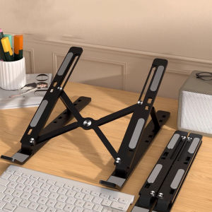 Adjustable Plastic Desktop Laptop Riser Stand Heat Sink Base Bracket Foldable Desktop Monitor Support Stand for Cooling