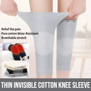 Thin Invisible Cotton Knee Sleeve Warm Antiskid Knee Pads Arthritis Brace Support Breathable Soft Fit