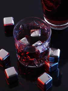 ⭐️【มีในสต๊อก+คลังสินค้าท้องถิ่น】⭐304 Stainless Steel Natural Whiskey Stones Ice Cubes Magic Vodka Wine Beer Cooler Bar Whisky Chiller Tool Cooling Ice Cubes