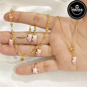 Mengenal Set Perhiasan Anak Bermotif Hello Kity & Kalung Titanium Anak 1 Set