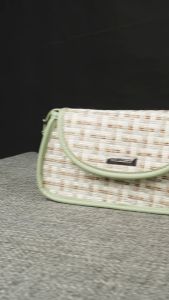 SHANGNCO Tas Wanita Amalu Shoulder Bag 2 Tali Tas Selempang Motif Tweed Dengan Penutup Magnet