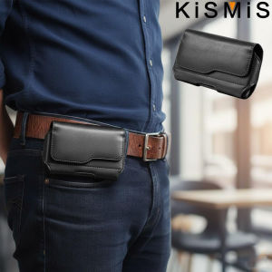 KISMIS Fashion Phone Wallet Waist Bag Leather Bag Belt Leather Case with Belt Clip and Ring Phone Holder Travel Hiking Case