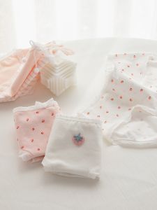 Japanese Style Cute Panties Female Cotton Crotch Young Adult Junior High School Students Middle School Low Waist Full Cotton Crotch Triangle Pink Heart Thin Summer