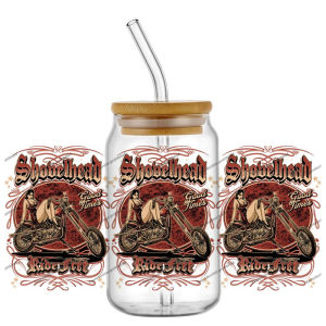 New 38 Design Famous Motorcycle Retro Poster 16oz UV DTF 3D Sticker Decals Wraps Glass Can Cups Creative Craft DIY Birthday Gift