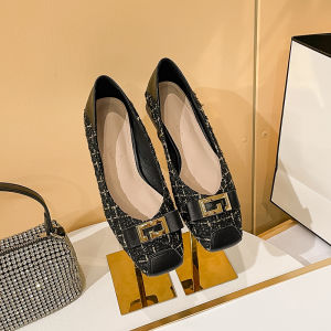 MIFEI | Black Coarse Heel Elegance Ladies Shoes