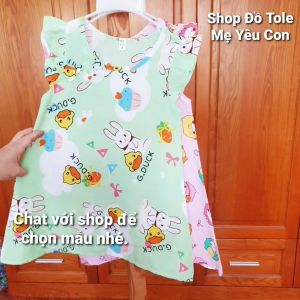 Váy đầm chữ A Size 3 (9-11kg) Tole/lanh 2 da loại 1. Được chọn mẫu. Phom rộng vải tole mát rượi.