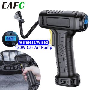 EAFC 150PSI Handheld Air Compressor Wireless/Wired Air Pump AirPump Digital Tire Air Pump 120W Air Pump for With LEDCar Bike