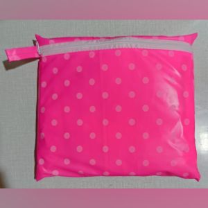 rain Coat jas hujan pria dan wanita dewasa motif polkadot setelan jaket celana dan tas