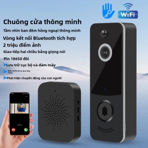 TTLOCK 2.4G WIFI Chuông Cửa Video Ngoài Trời Camera Liên Lạc Không Dây 1080P Có Tầm Nhìn Ban Đêm Bảo Vệ An Ninh