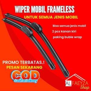 Promo Wiper Kaca Mobil Frameless Untuk Semua Jenis Mobil Tipe Huuk/U Sepasang 2 pcs kanan kiri