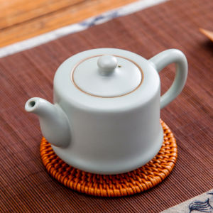 Large Size Ru Kiln Tea Pot Chinese Ceramics Tea Brewing Tool Gongfu Tea Set Home Use Single Teapot Ceramic Crack Design Tea Brewing Device
