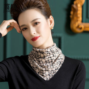 Womens Fashionable Woolen Scarf Neck Warmer Winter Warmth Protection Versatile Fake Collar Scarf Triangular Design Neck Cover