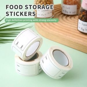 500Pcs Food Safety Date Sticker Storage Label Self-Adhesive Removable Freezer Food Labels