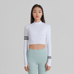 Andar Yoga Sports Top Womens Slim Fit Short Sleeve T-Shirt Long Sleeve Running Shirt Quick Dry Breathable Lycra Yoga T-Shirt