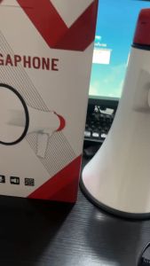 Portable Handheld Speaker Foldable Megaphone Strap Grip Loudspeaker Record Play With Siren Voice Amplifier 50W With Voice Recorder/USB/Siren/Bluetooth OP88