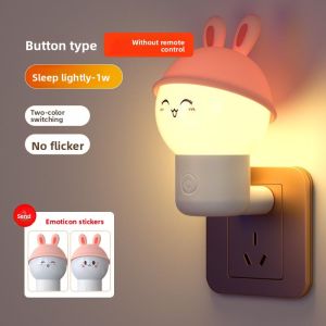 MONLEYTA | Bedside Night Light Baby Feeding Eye Protection Electric Plug In Energy Saving Lamp Remote Control Bedroom Sleep Children