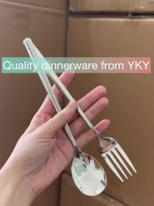 1pc Spoon and Fork Gold Stainless Steel Dinnerware Korean Spoon Food-Grade Spoon Fork Flatware Cutlery
