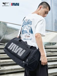 Septwolves Mens Short Trip Fitness Bag Large Capacity Crossbody Wet And Dry Separation Swimming Storage Bag Oxford Cloth Travel Bag