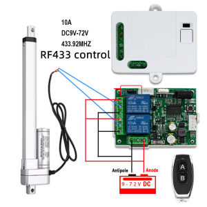 RF433 Control Electric Actuator Motor ControllerUniversal DC12V 24V 32V 2 Channel Relay Switch Module+2CH Transmitter