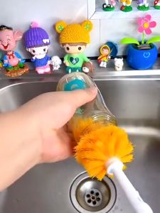 Premium 5-in-1 Baby Bottle/Cup Cleaning Brush Set - BPA Free Long Handle Durable Multi-Function Kitchen Accessory