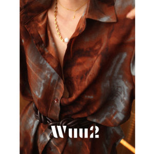 Áo Sơ Mi Dáng Rộng Cổ Polo in Họa Tiết Thời Trang Cổ Điển Dành Cho Nữ Mùa Xuân 2025 Thiết Kế Cao Cấp Gợi Cảm