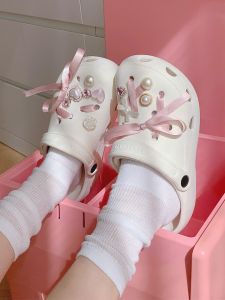 หัวเข็มขัดหนังสีขาวลายหัวใจเพชร 3 มิติ DIY สำหรับเด็กผู้หญิง ตกแต่งรองเท้าแบบหัวเข็มขัดผีเสื้อ