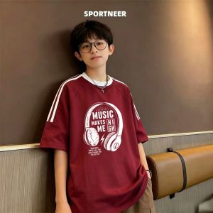 Three Stripes Pure Cotton Short Sleeve Child T-shirt