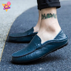 Summer Fashion Men Loafers Italian Casual Luxury Brand Men Shoes Genuine Leather Moccasins Light Breathable Slip on Boat Shoes