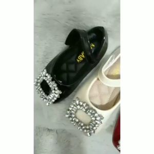 (LOLI-JKT) SP-986 FLATSHOES ANAK CEWEK IMITASI BERLIAN SIZE 21-35