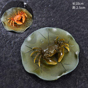 Tao Fuqi Yixing Tím / Tím Violet / Tím Hoa Cà Trà Đất Sét Trang Trí Thú Cưng Retro Cua Thiết Kế Phụ Kiện Lễ Trà Để Bàn Vật Dụng Trang Trí Trà Nghệ Thuật Đồ Chơi