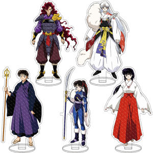 Bandai | 16CM Anime Hình Đứng Cho Inuyasha Kagome Sesshomaru Kikyo Miroku Sango Naraku-Acrylic Trang Trí Sưu Tập Cosplay Phụ Kiện