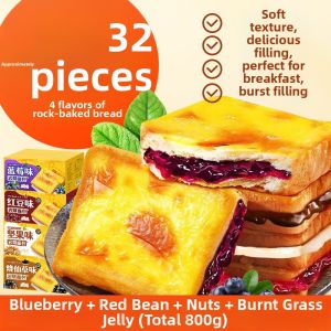 LIANGDIE | Blueberry Grilled Cheese Stuffed Toast Breakfast Ready-to-Eat Healthy Snack