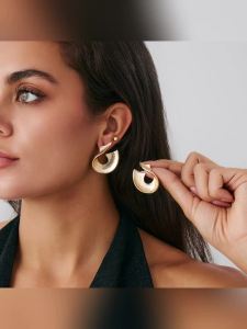 Ingemark | Ingemark 8 Styles Punk Gold Color Irregular Stud Earrings for Women Trend Vintage Geometric Piercing Earrings Party Jewelry Gift